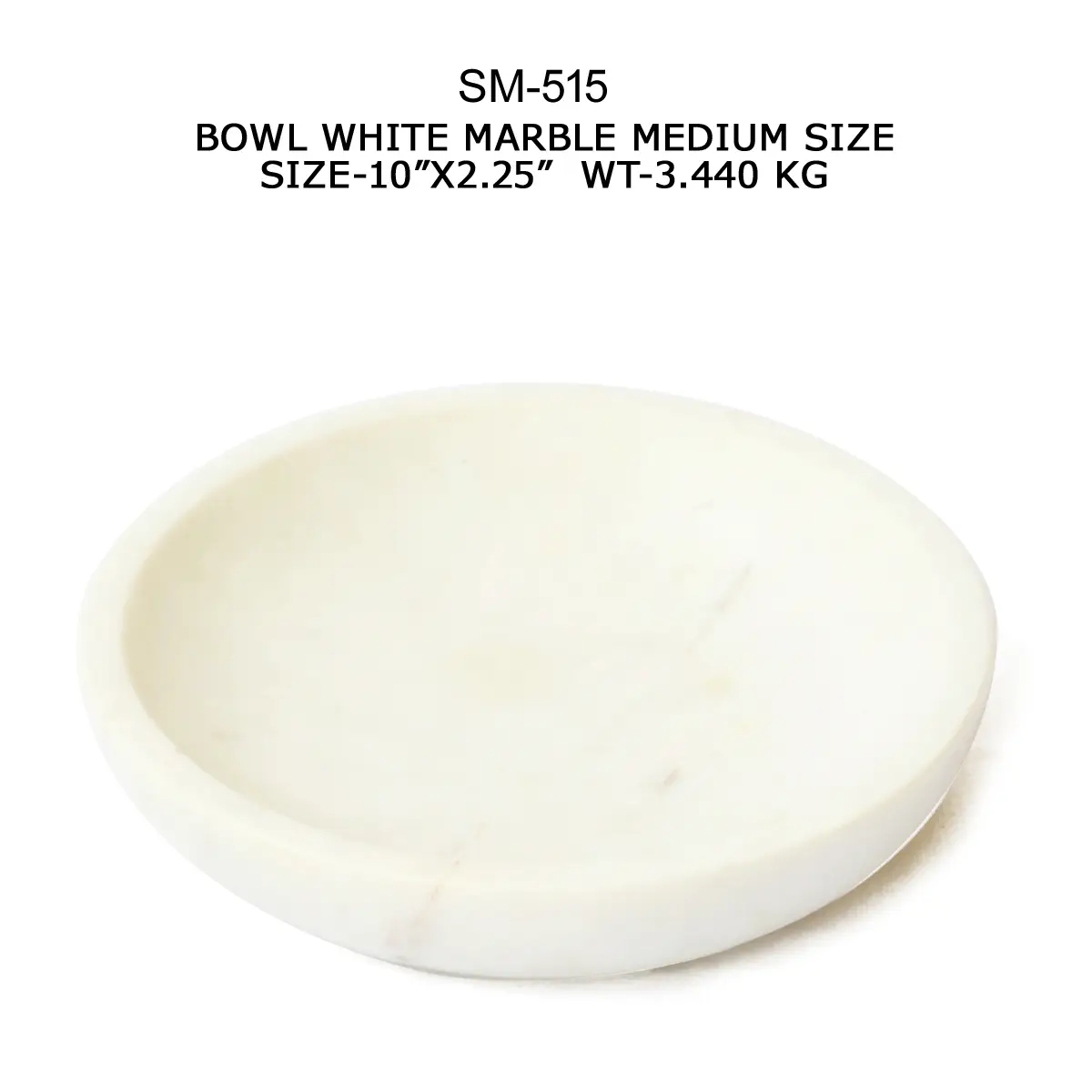 BOWL SAMPLE NO. 14 IN WHITE MARBLE IN MEDIUM
SIZE